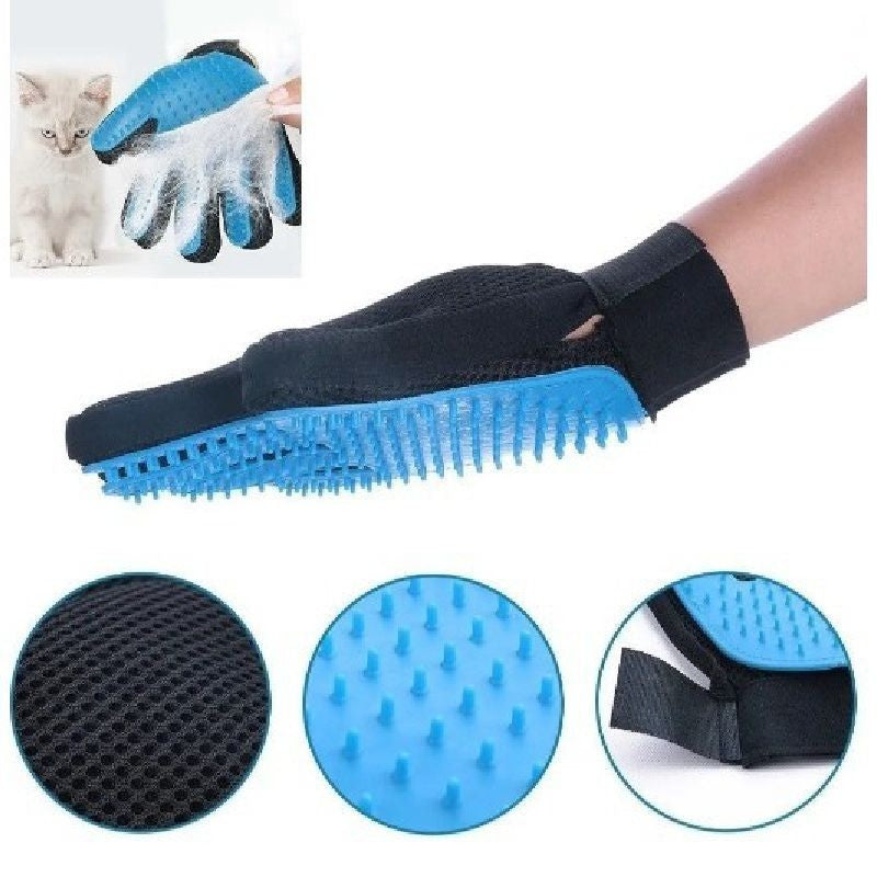 Luva removedora de pelos higiene para pets cães e gatos 24cm