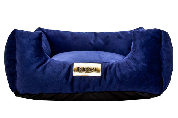 Cama Quadrada para Cachorro ou Gatos Super Luxo Luppet Azul