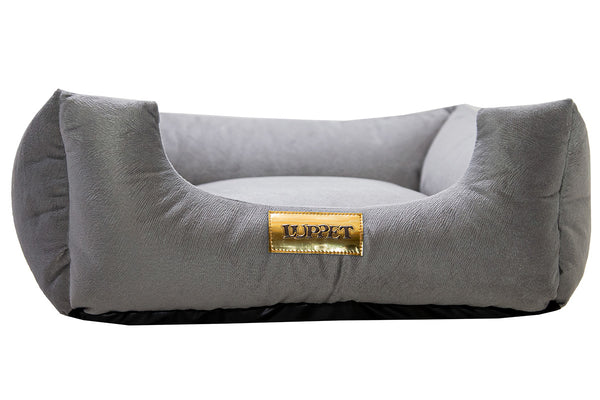 Cama Quadrada para Cachorro ou Gatos Super Luxo Luppet Cinza Tamanho:M