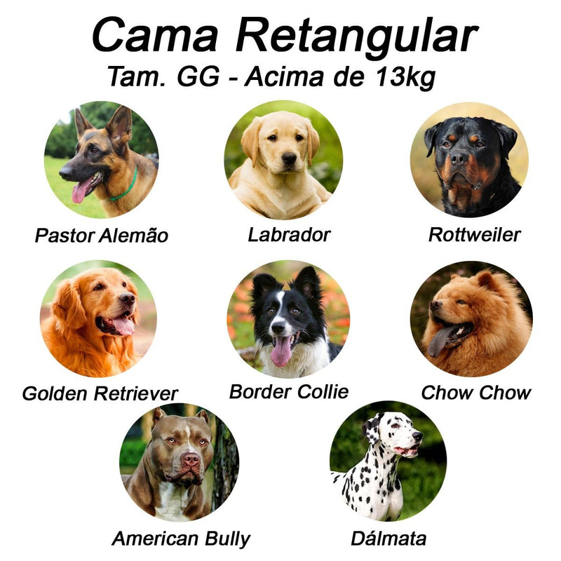 Cama Retangular para Cachorro ou Gato Luppet Luxo Vermelho Joaninhas