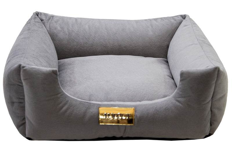 Cama Quadrada para Cachorro ou Gatos Super Luxo Luppet Cinza Tamanho:M